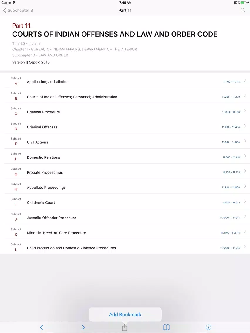 Captures d'écran de 25 CFR - Indians (LawStack Series) iPad 