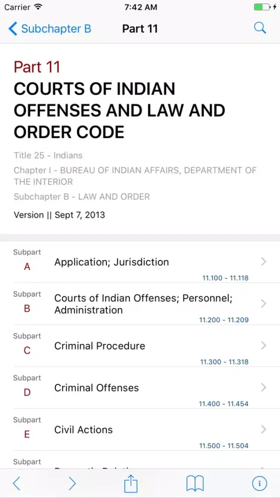 Screenshot di 25 CFR - Indians (LawStack Series)