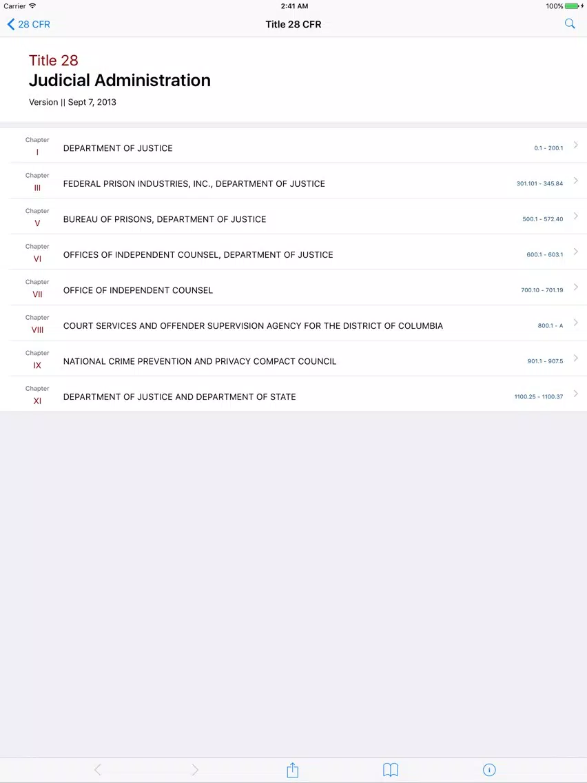 تصاویر 28 CFR - Judicial Administration (LawStack Series) iPad 