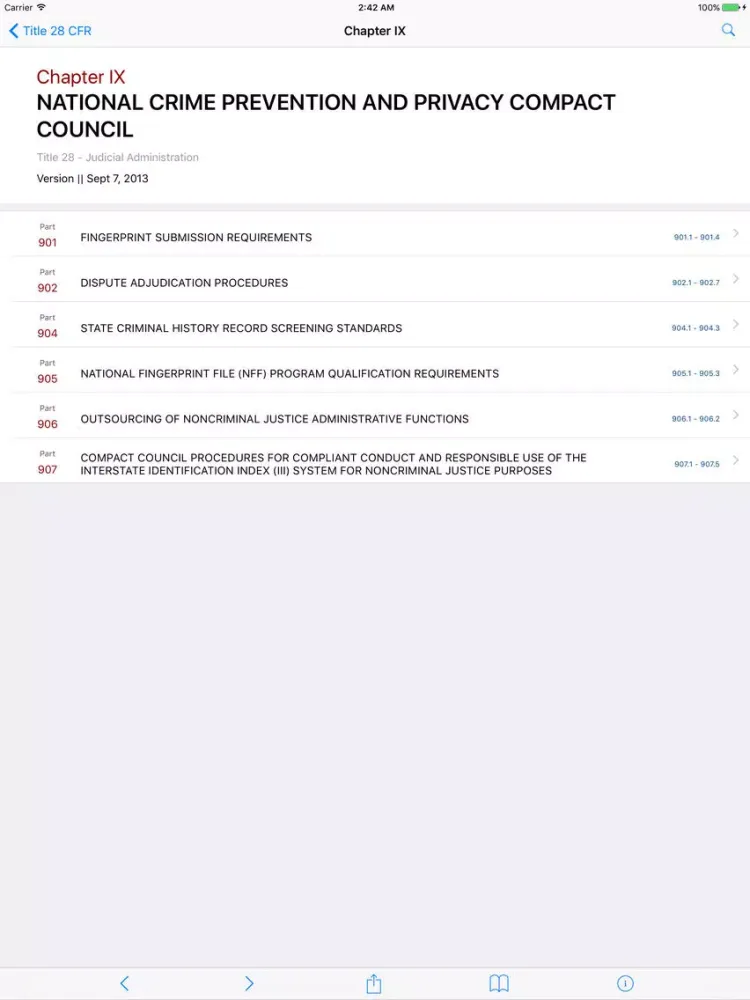 28 CFR - Judicial Administration (LawStack Series) iPad 应用截图