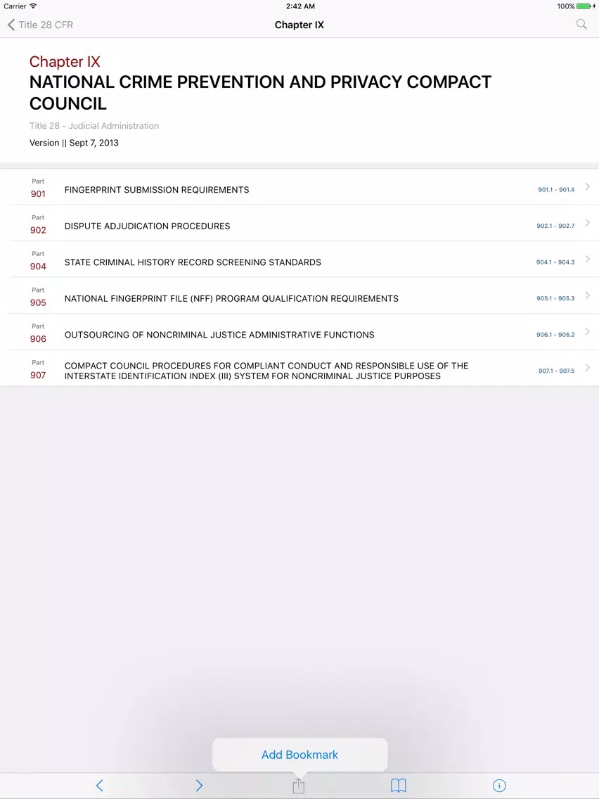 تصاویر 28 CFR - Judicial Administration (LawStack Series) iPad 