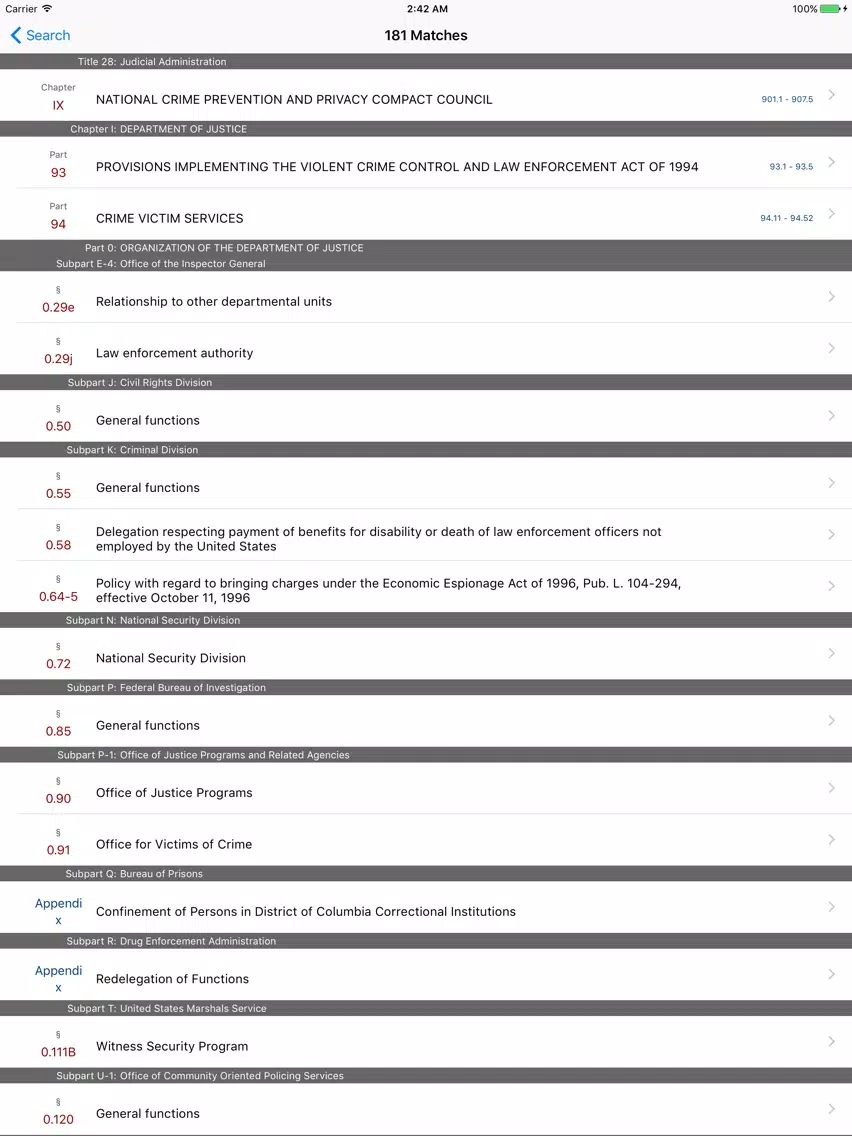 تصاویر 28 CFR - Judicial Administration (LawStack Series) iPad 