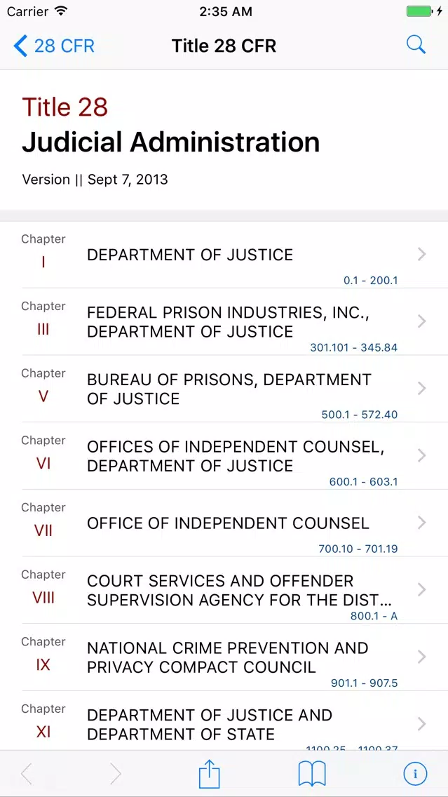 تصاویر 28 CFR - Judicial Administration (LawStack Series)