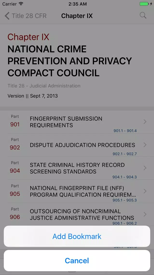 تصاویر 28 CFR - Judicial Administration (LawStack Series)