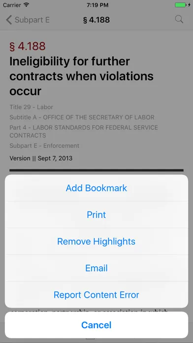 ภาพหน้าจอของ 29 CFR - Labor (LawStack Series)