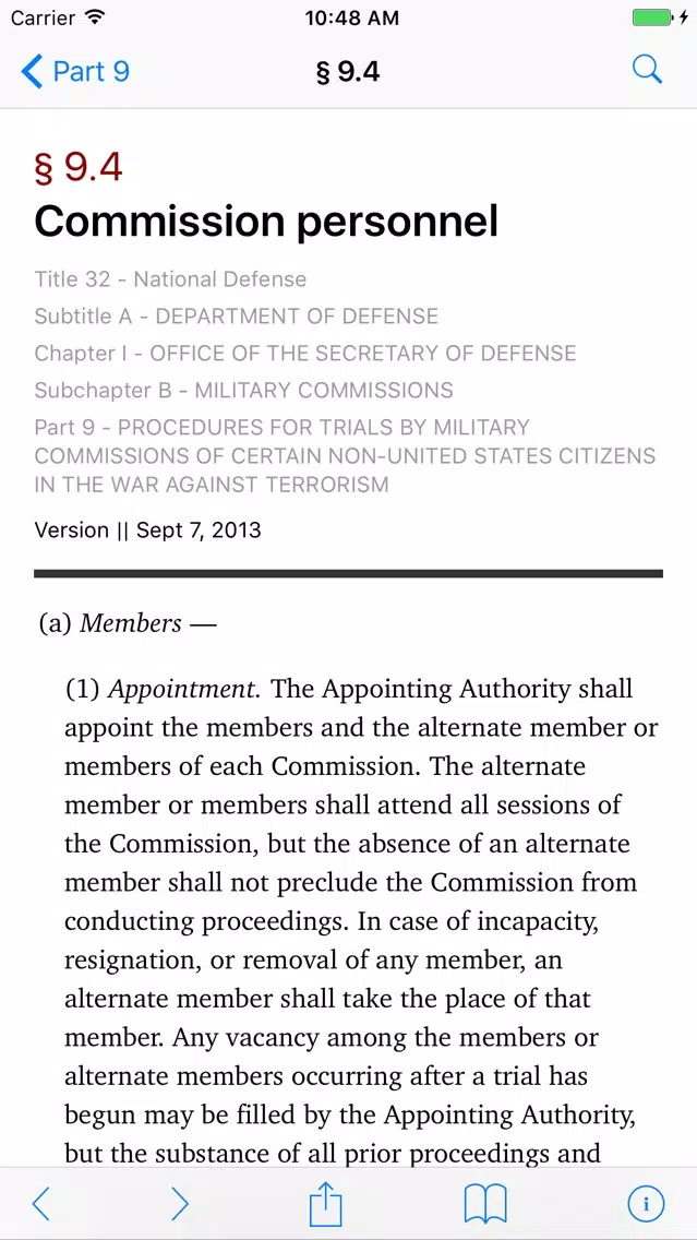 Screenshot di 32 CFR - National Defense