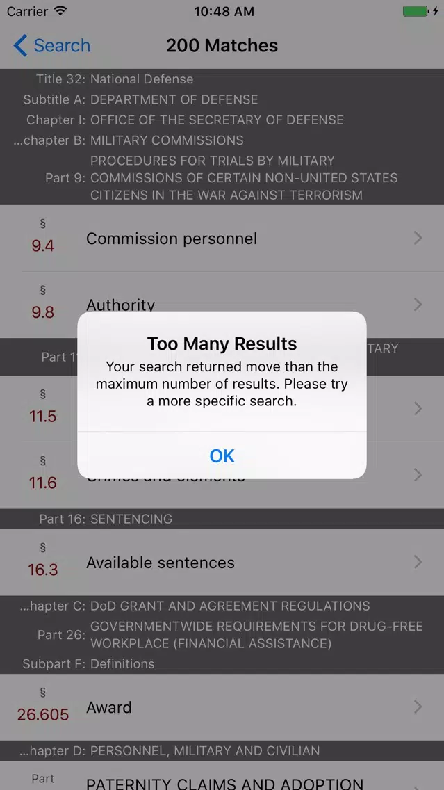 Screenshot di 32 CFR - National Defense