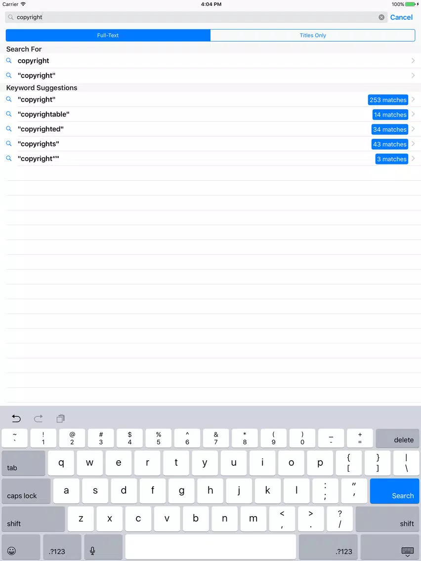 37 CFR - Patents, Trademarks, and Copyrights (Law) iPad 应用截图