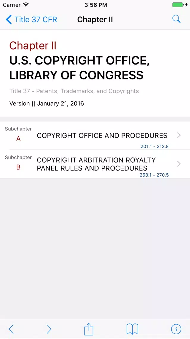 37 CFR - Patents, Trademarks, and Copyrights (Law)应用截图