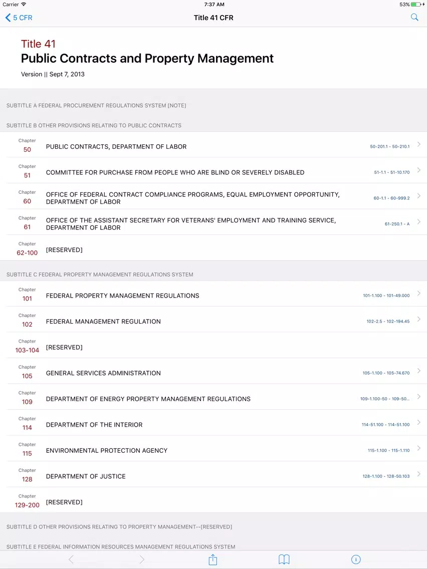 تصاویر 41 CFR - Public Contracts and Property Management iPad 
