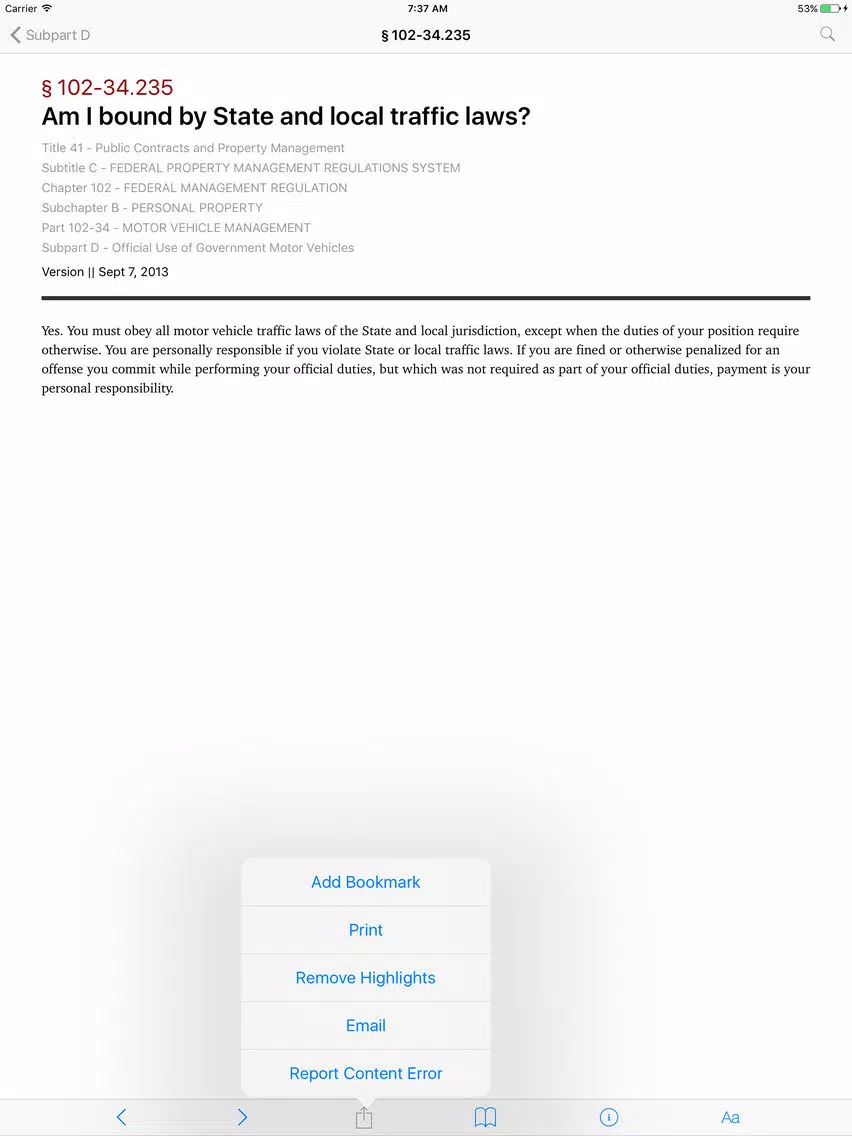 تصاویر 41 CFR - Public Contracts and Property Management iPad 