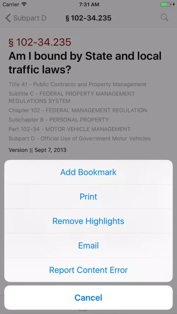 41 CFR - Public Contracts and Property Management 스크린샷