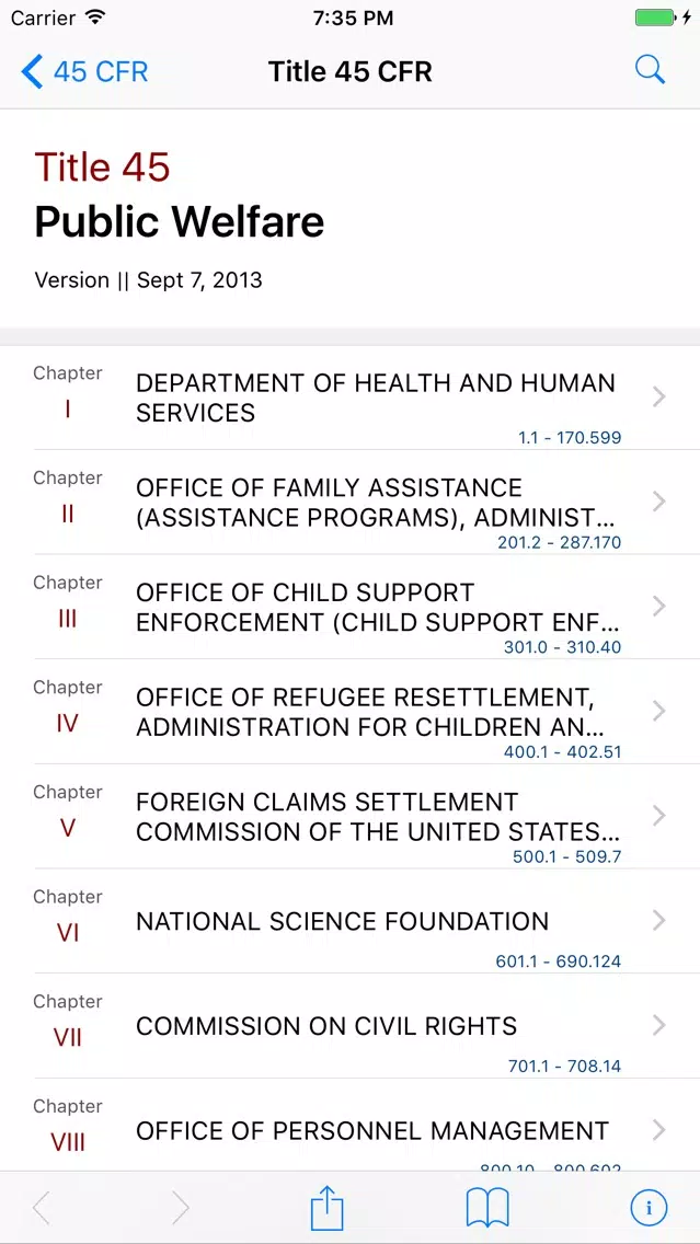 45 CFR - Public Welfare (LawStack Series) Screenshots