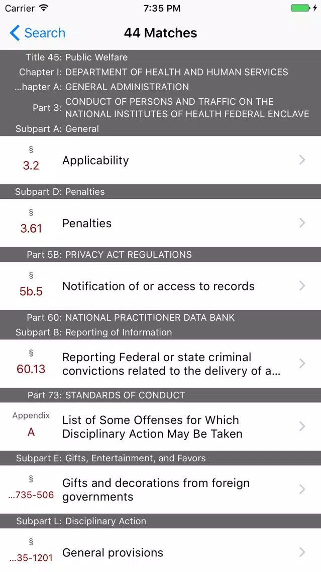 45 CFR - Public Welfare (LawStack Series) Screenshots