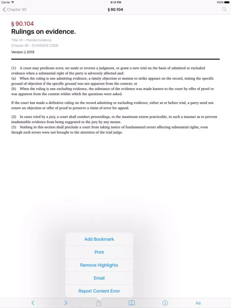 Florida Evidence Code (LawStack Series) iPad  سکرین شاٹس
