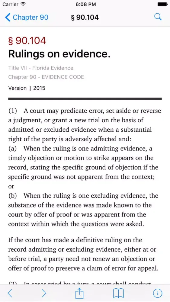 Florida Evidence Code (LawStack Series) سکرین شاٹس