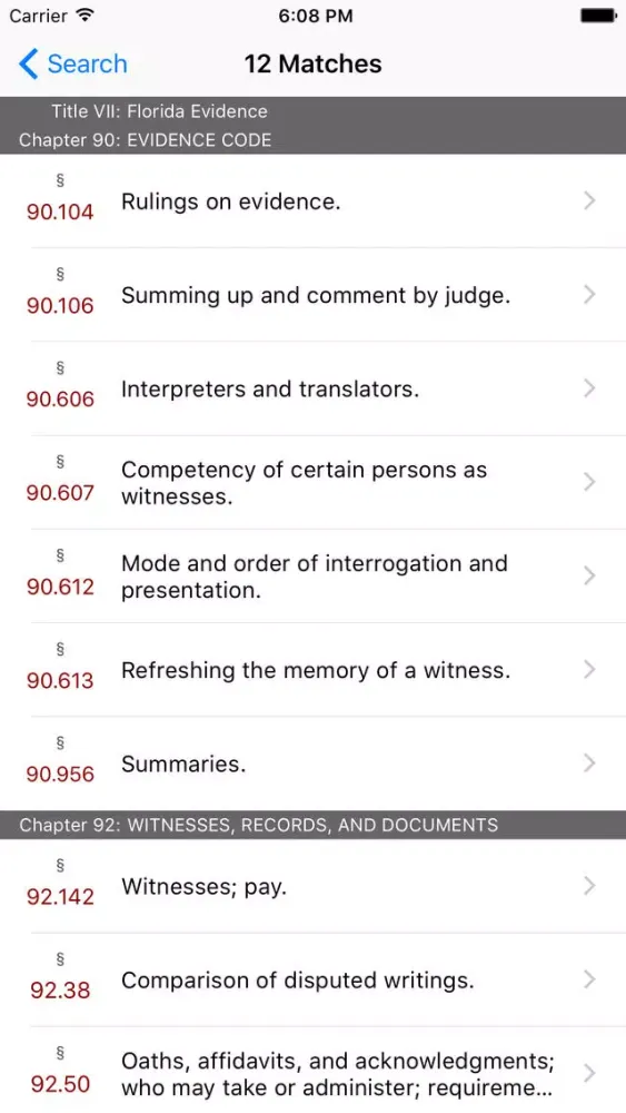 Florida Evidence Code (LawStack Series) سکرین شاٹس
