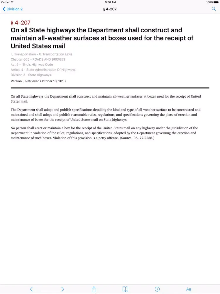 Illinois Transportation Law (LawStack Series) iPad 应用截图