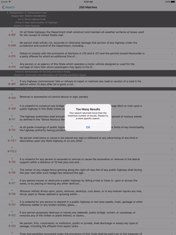 Illinois Transportation Law (LawStack Series) iPad 应用截图
