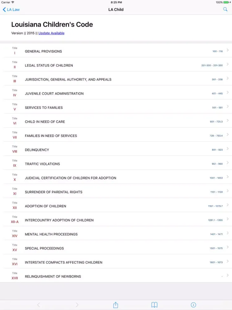 Louisiana Children’s Code (LawStack's LA Law) iPad  Ekran Görüntüleri