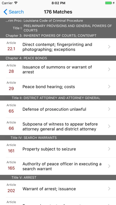 Louisiana Code of Criminal Procedure (LawStack) Screenshots