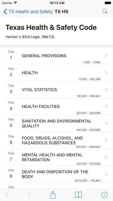 Tangkapan layar Texas Health and Safety Code (LawStack's TX Law/Statutes)