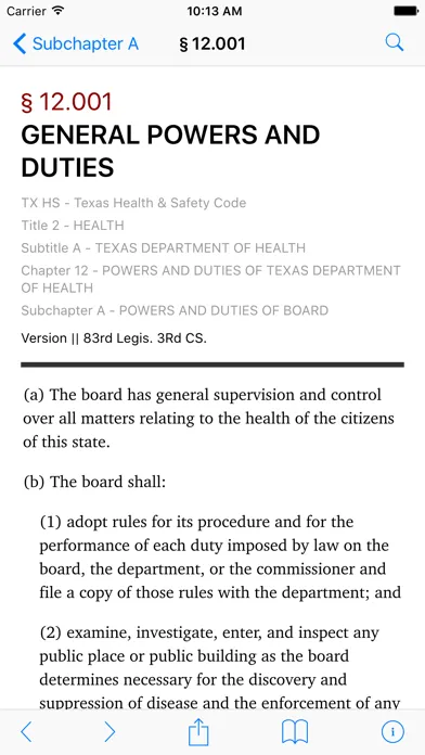 Tangkapan layar Texas Health and Safety Code (LawStack's TX Law/Statutes)