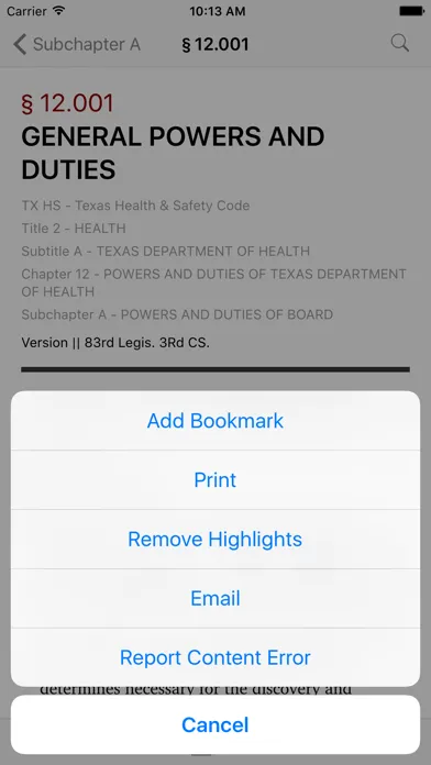 Tangkapan layar Texas Health and Safety Code (LawStack's TX Law/Statutes)