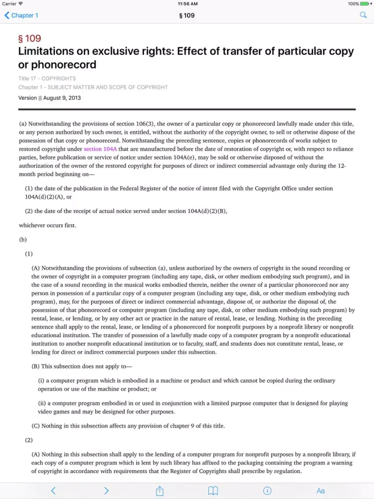 17 USC - Copyrights (LawStack Series) iPad  Screenshots