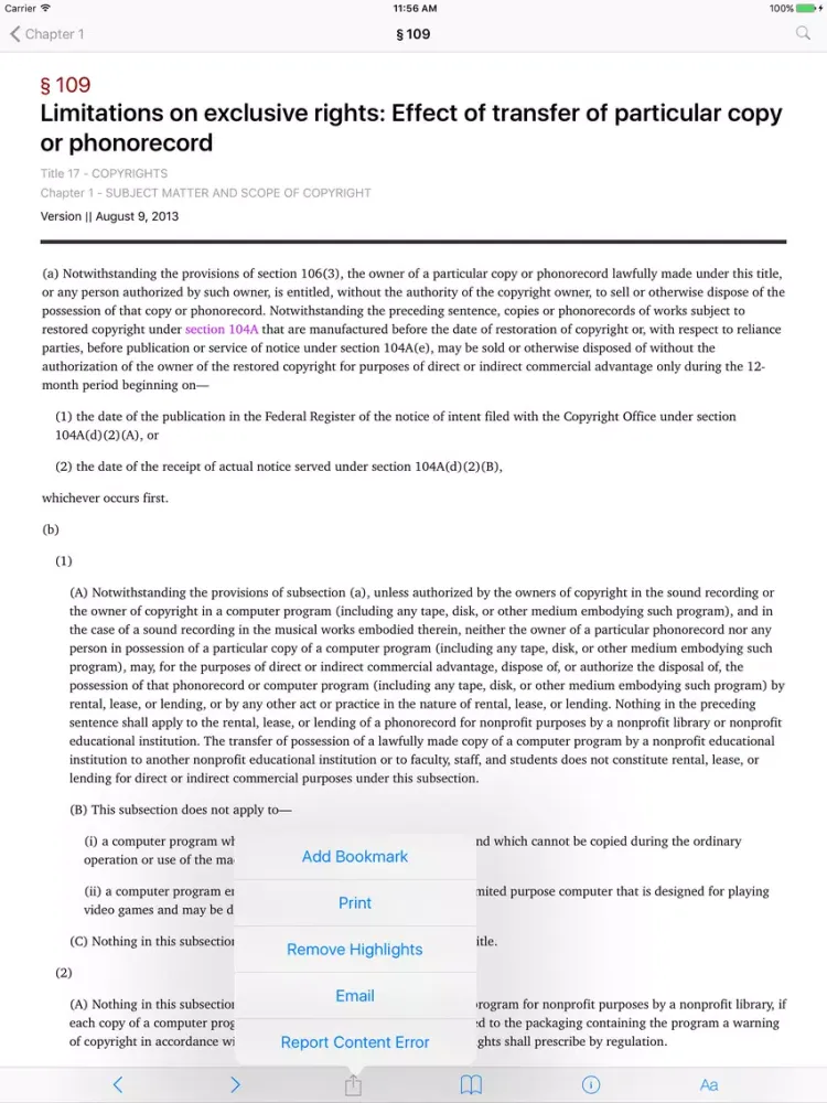 17 USC - Copyrights (LawStack Series) iPad  Screenshots
