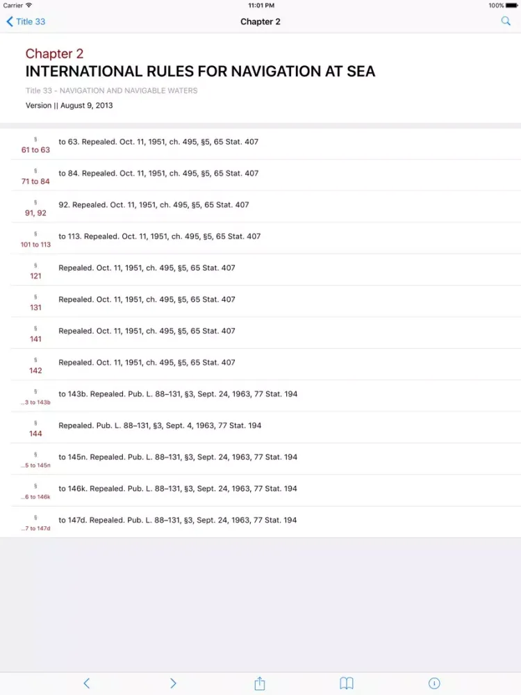 Zrzuty ekranu 33 USC - Navigation and Navigable Waters (LawStack iPad 