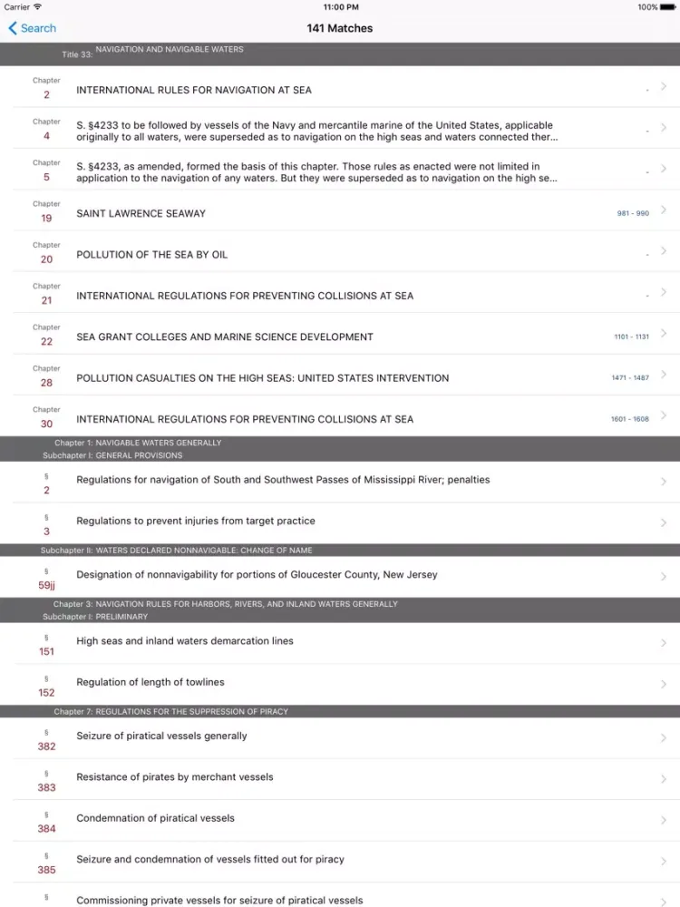 Zrzuty ekranu 33 USC - Navigation and Navigable Waters (LawStack iPad 