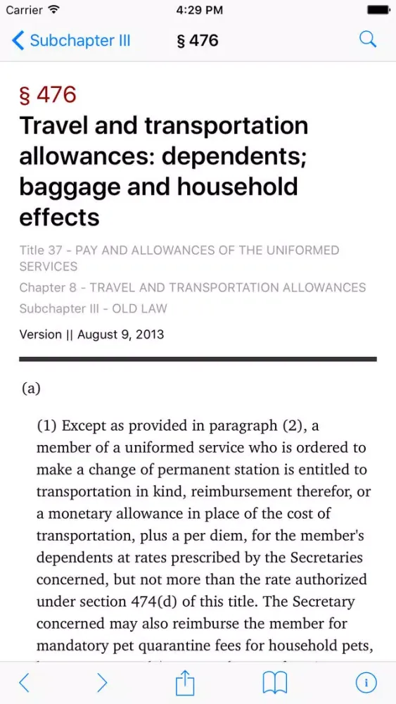 37 USC - Pay and Allowances (LawStack Series) Screenshots