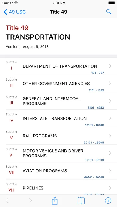 Capturas de tela do 49 USC - Transportation (LawStack Series)