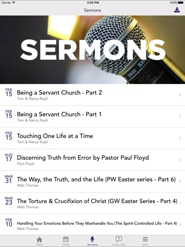 ภาพหน้าจอของ Gateway Church iPad 