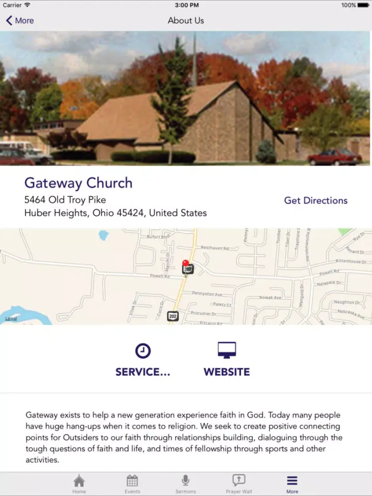 ภาพหน้าจอของ Gateway Church iPad 