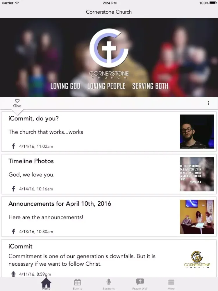 The Cornerstone Church App iPad  स्क्रीनशॉट
