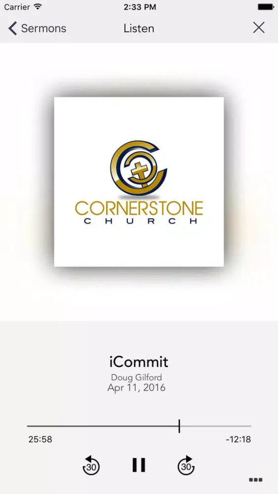 The Cornerstone Church App स्क्रीनशॉट