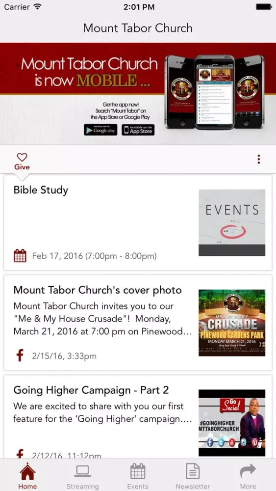 Tangkapan layar Mount Tabor Church