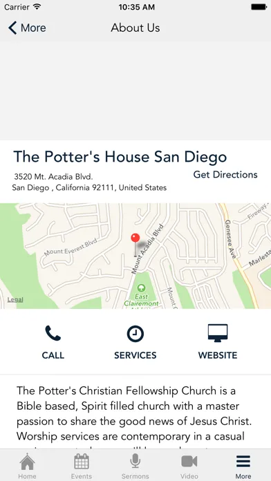 Screenshot di The Potter's House Christian Fellowship Church San Diego