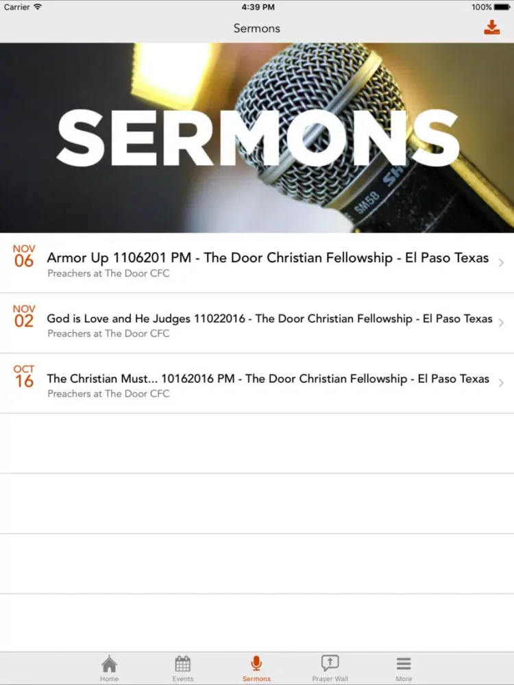 The Door Christian Fellowship El Paso iPad 應用截圖