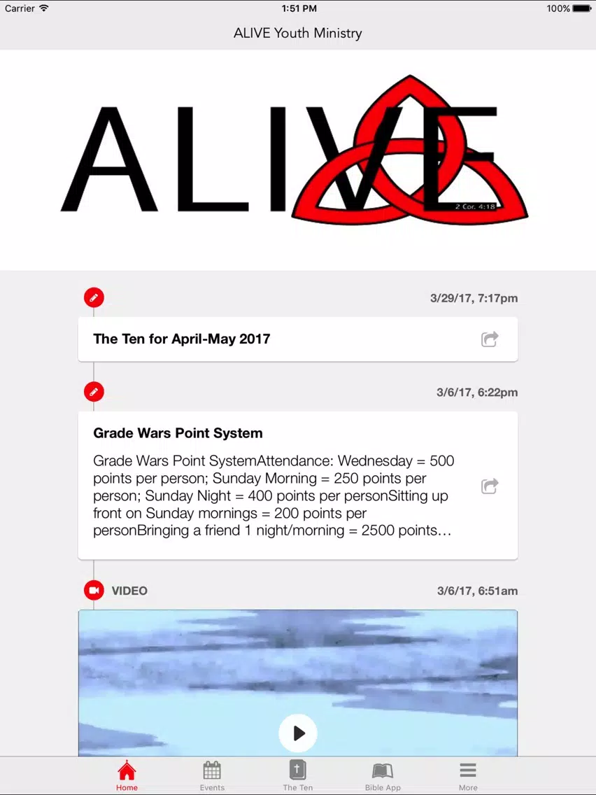 Скриншоты FBC ALIVE Youth Ministry iPad 