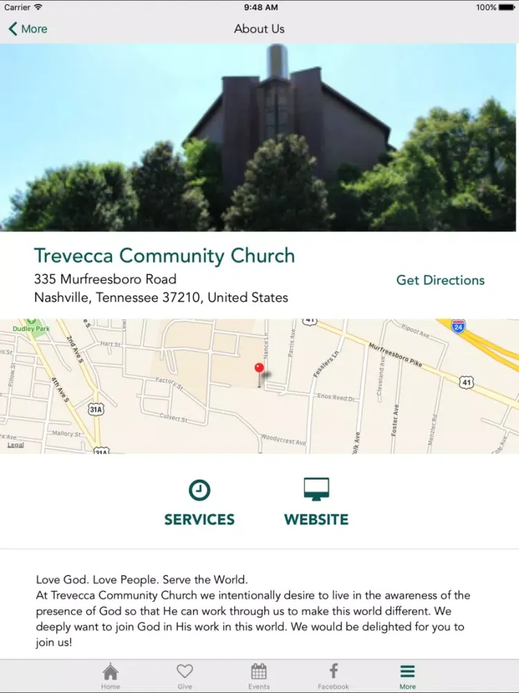 Trevecca Community Church iPad  스크린샷