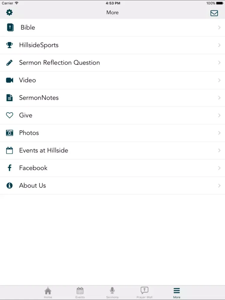 Ảnh chụp màn hình của Pulse Community iPad 