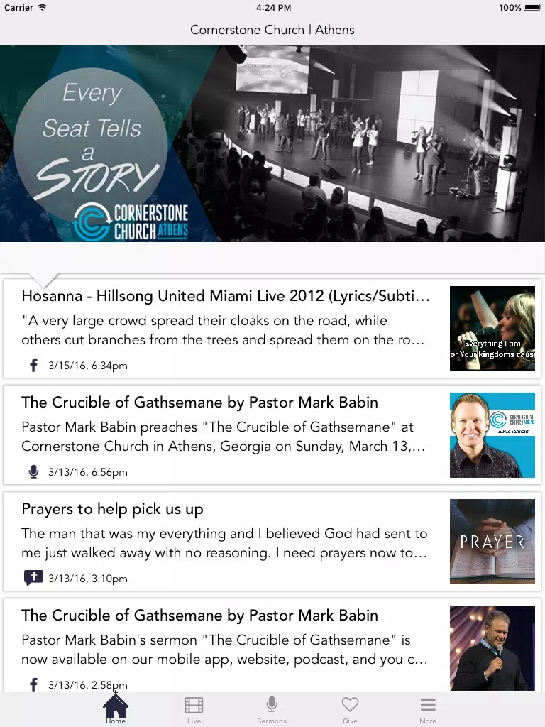 Cornerstone Church | Athens iPad 应用截图