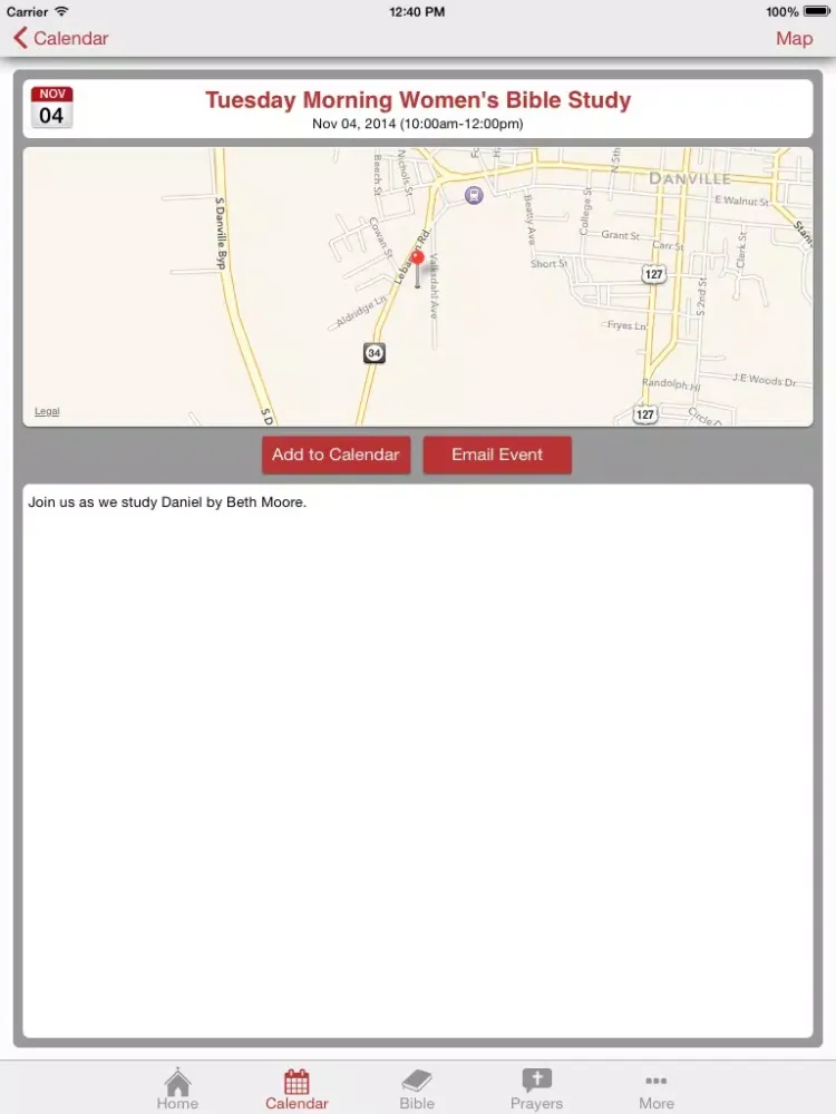 ภาพหน้าจอของ Danville Centenary UMC iPad 