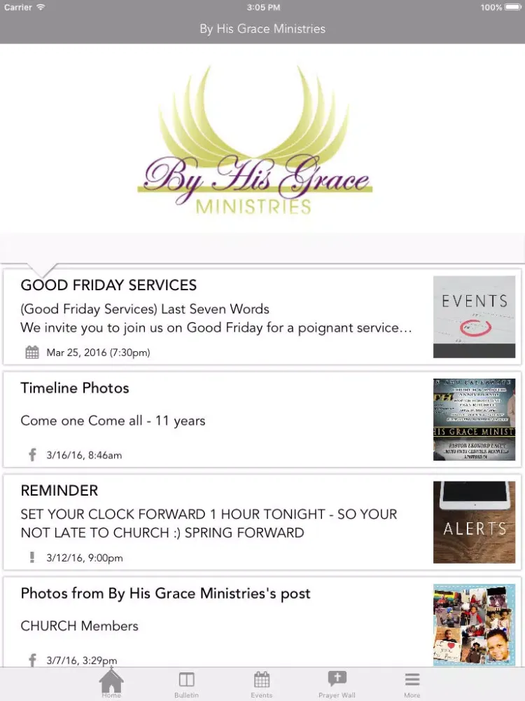 Tangkapan layar By His Grace Ministries iPad 