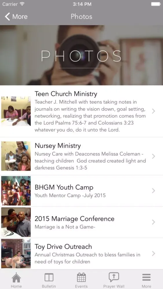Tangkapan layar By His Grace Ministries