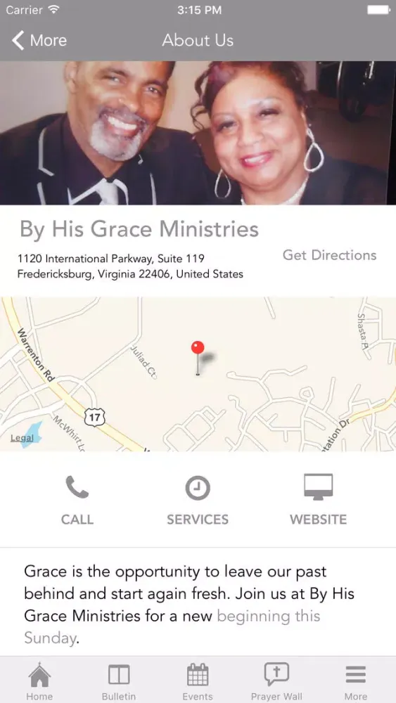Tangkapan layar By His Grace Ministries
