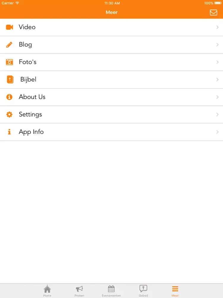 Tangkapan layar De Deur Zwolle iPad 